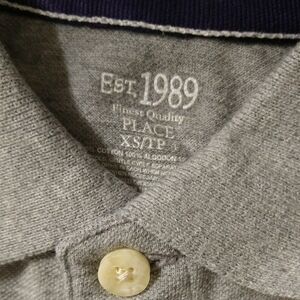 Place Boy's Heather Gray Polo Shirt